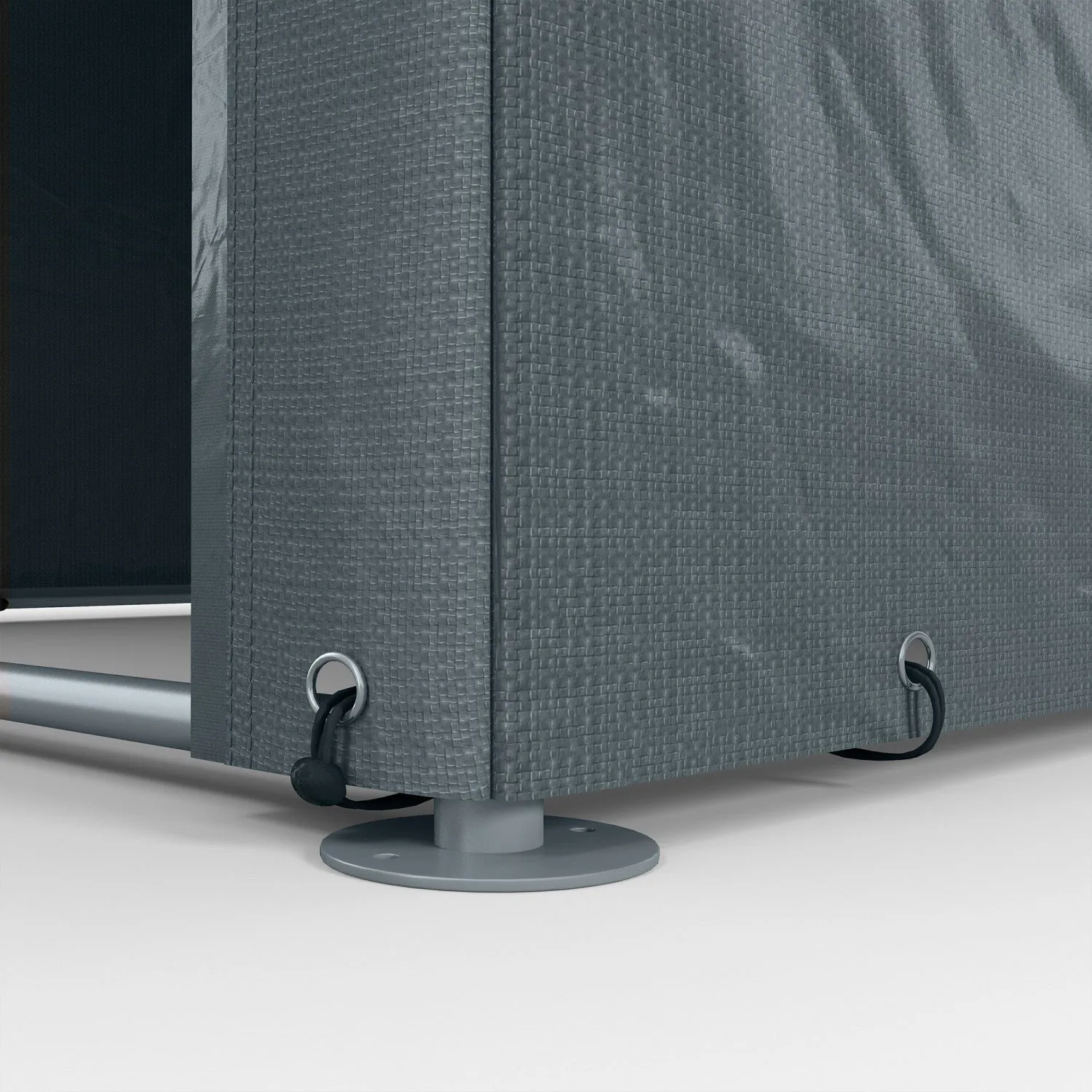 Outsunny Storage Tent, Portable Outdoor Shed With Large Door, Dark Grey