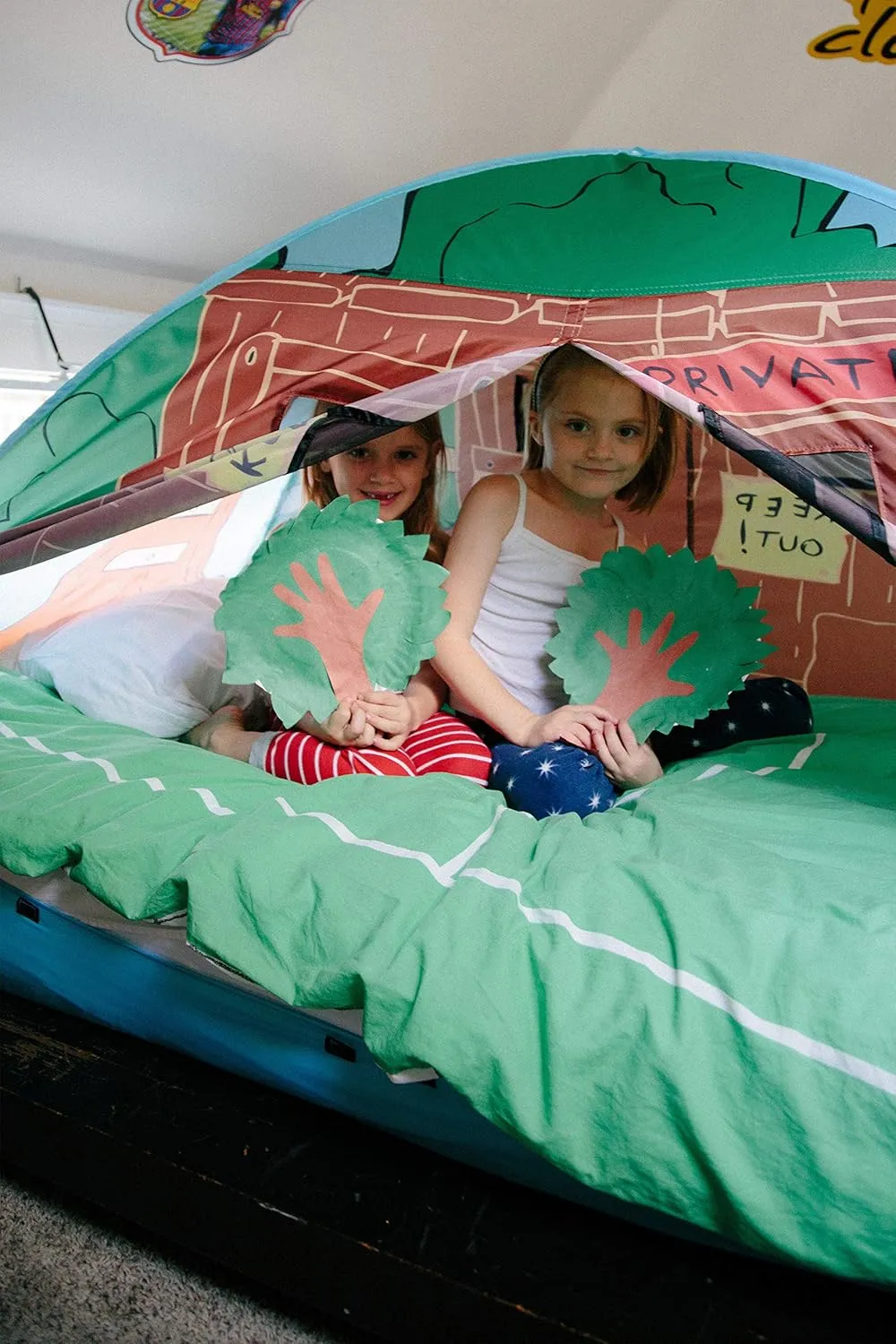 Pacific Play Tents 19791 Kids Tree House Bed Tent Playhouse - Fits Full Size Mattress , Green