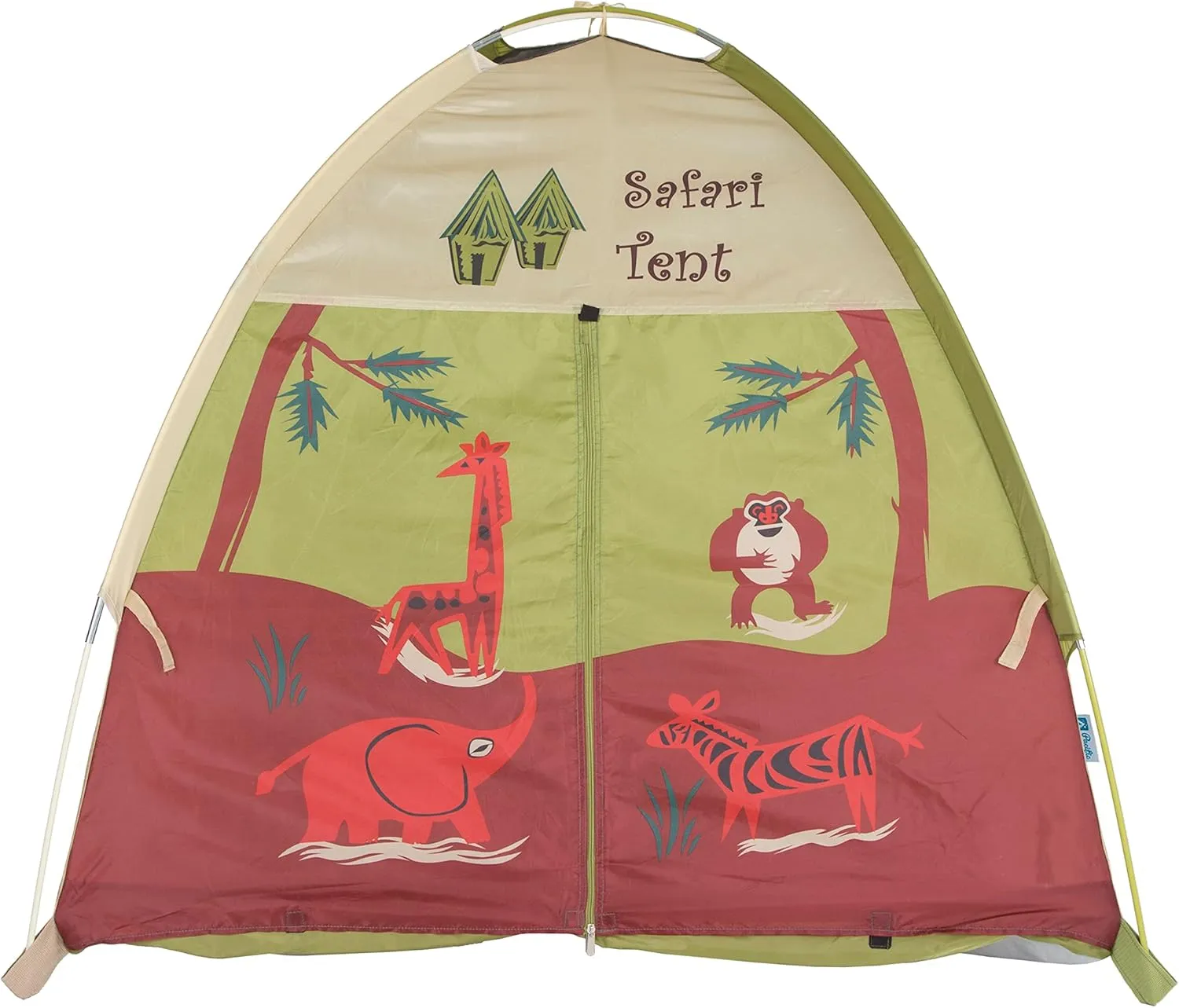 Pacific Play Tents 20435 Kids Safari Fun Dome Tent Crawl Tunnel Combo Indoor / Outdoor Fun,Multicolor