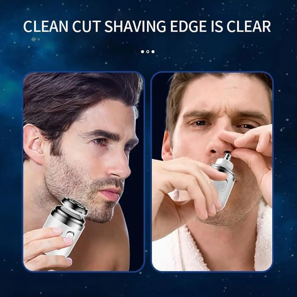 Palyrian Shaver, Palyrian Mini Portable Electric Shaver, 2-in-1 Capsule Shaver, Portable Multifunctional Capsule Shaver, Mini Electric Shaver Portable Men Travel Razor Waterproof (Black)