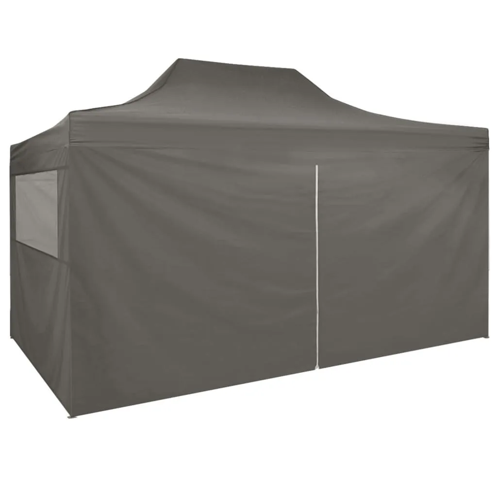 Party Tent Outdoor Canopy Folding Patio Gazebo with 4 Sidewalls Steel