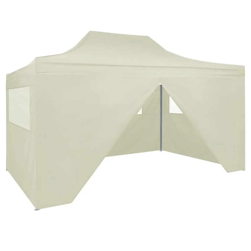 Party Tent Outdoor Canopy Folding Patio Gazebo with 4 Sidewalls Steel