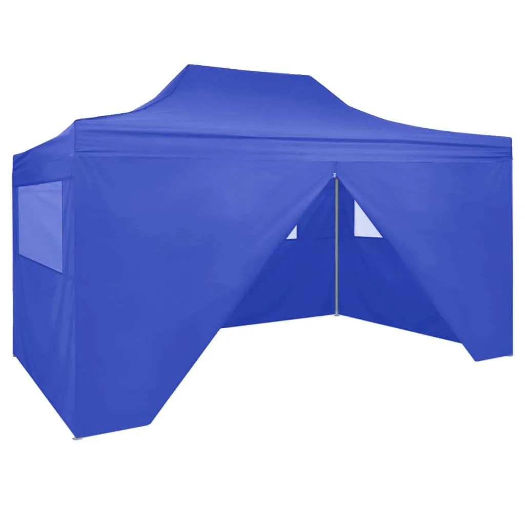 Party Tent Outdoor Canopy Folding Patio Gazebo with 4 Sidewalls Steel