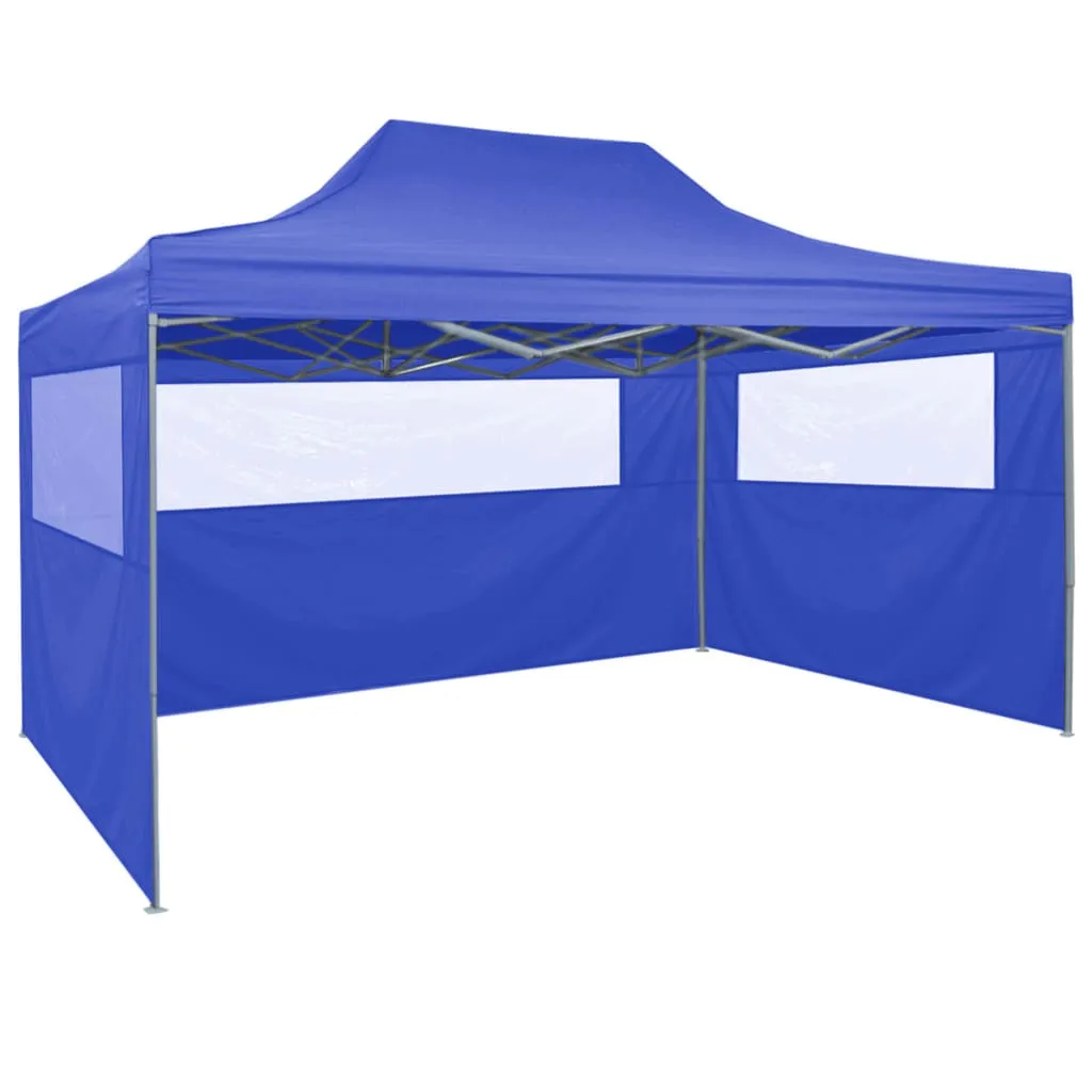 Party Tent Outdoor Canopy Folding Patio Gazebo with 4 Sidewalls Steel