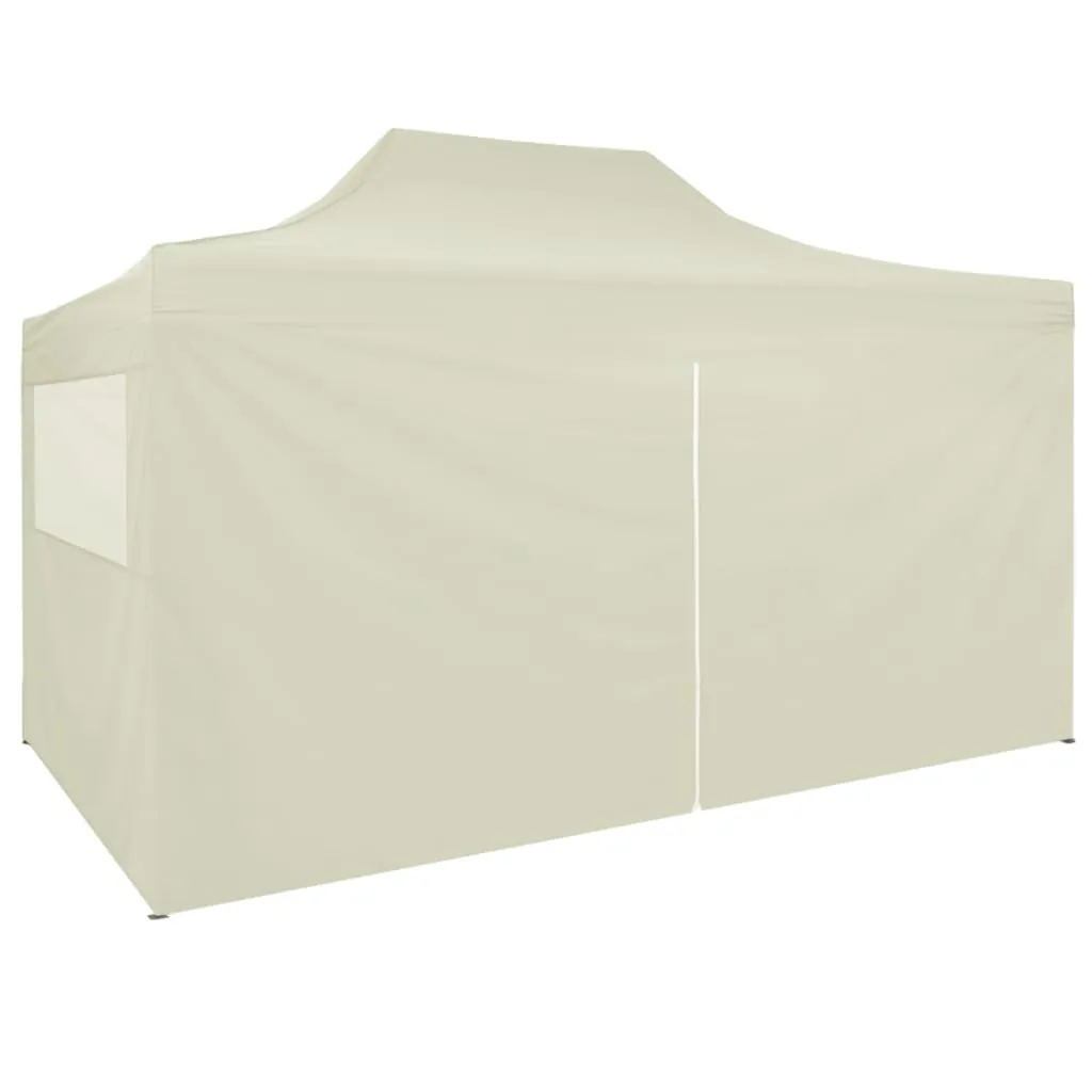 Party Tent Outdoor Canopy Folding Patio Gazebo with 4 Sidewalls Steel
