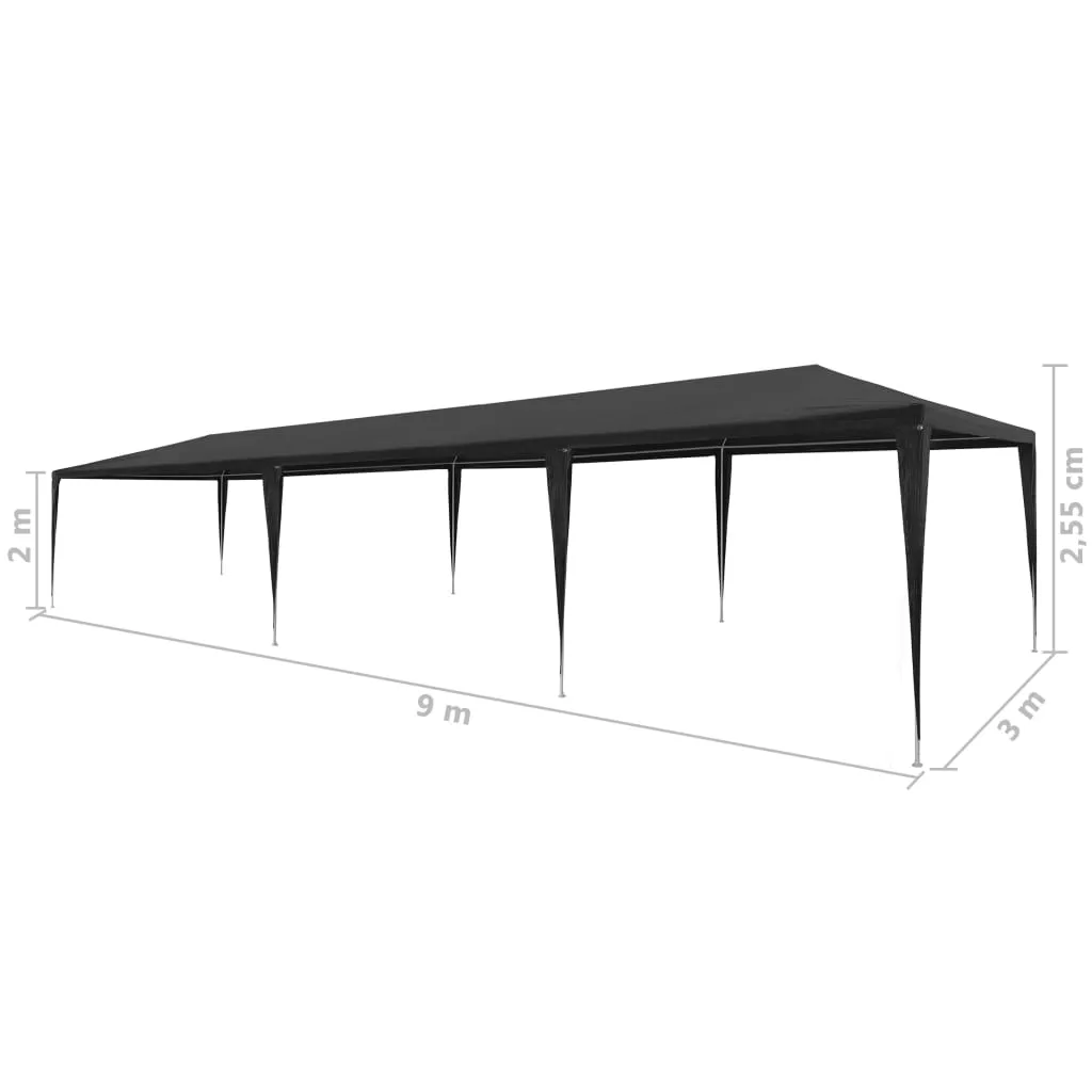 Party Tent Outdoor Canopy Tent Patio Gazebo Marquee Shade PE Anthracite