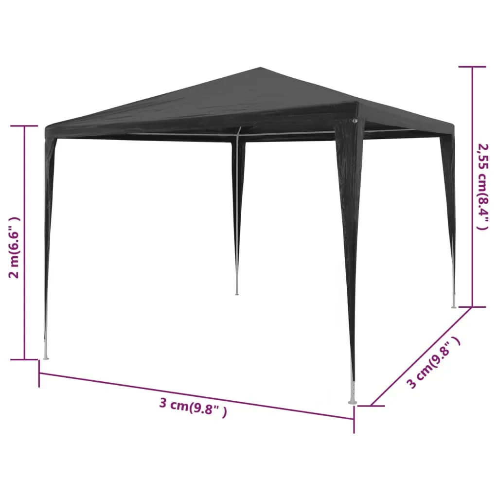 Party Tent Outdoor Canopy Tent Patio Gazebo Marquee Shade PE Anthracite