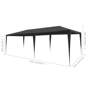 Party Tent Outdoor Canopy Tent Patio Gazebo Marquee Shade PE Anthracite