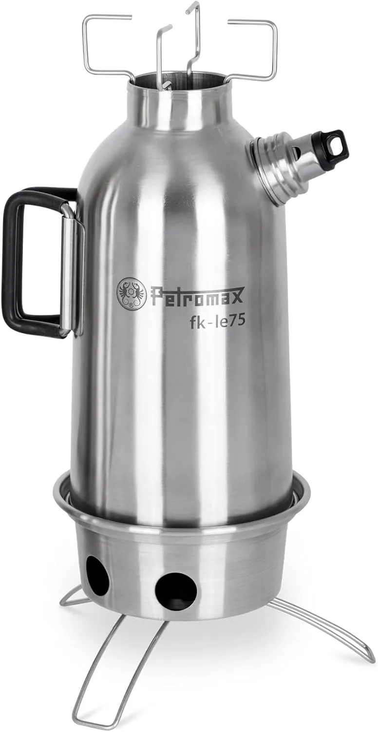 Petromax Fire Kettle Outdoor Stove - Campfire Cookware Boils Water or Heats Up Small Meals, Stainless Steel