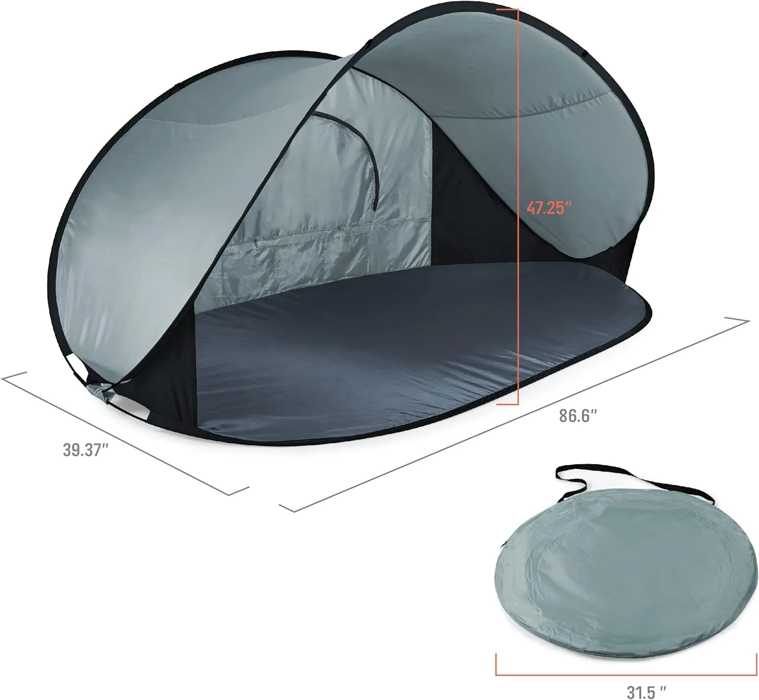 PICNIC TIME NFL Manta Portable Beach Tent - Pop Up Tent - Beach Sun Shelter Pop Up
