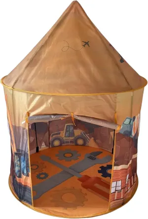 Playhouse for Boy Girl - Play Tent for Kids Toddlers, Pop Up Portable Toy Gift, Indoor Outdoor Airfort Bed Fort Party Room Airplane Bulldozer Excavator 3 4 5 6 Year Old (Construction Truck)