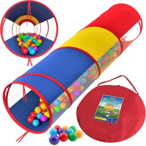 Playz Extra-Large Play Tunnel for Toddlers 1-3 Years – Pop-Up Baby Crawl Tube, Sensory Activity, Indoor & Outdoor Kids Toy, Collapsible for Easy Storage