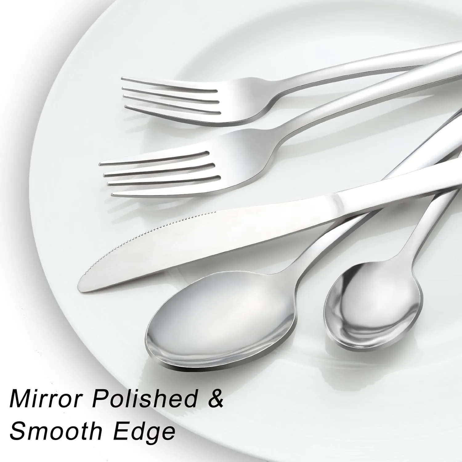 Pleafind 72-Pieces Silverware Set for 12, Flatware Set with Steak Knives, Stainless Steel Cutlery Set, Include Forks Spoons and Knives Set, Dishwasher Safe Utensil Sets for Home Restaurant