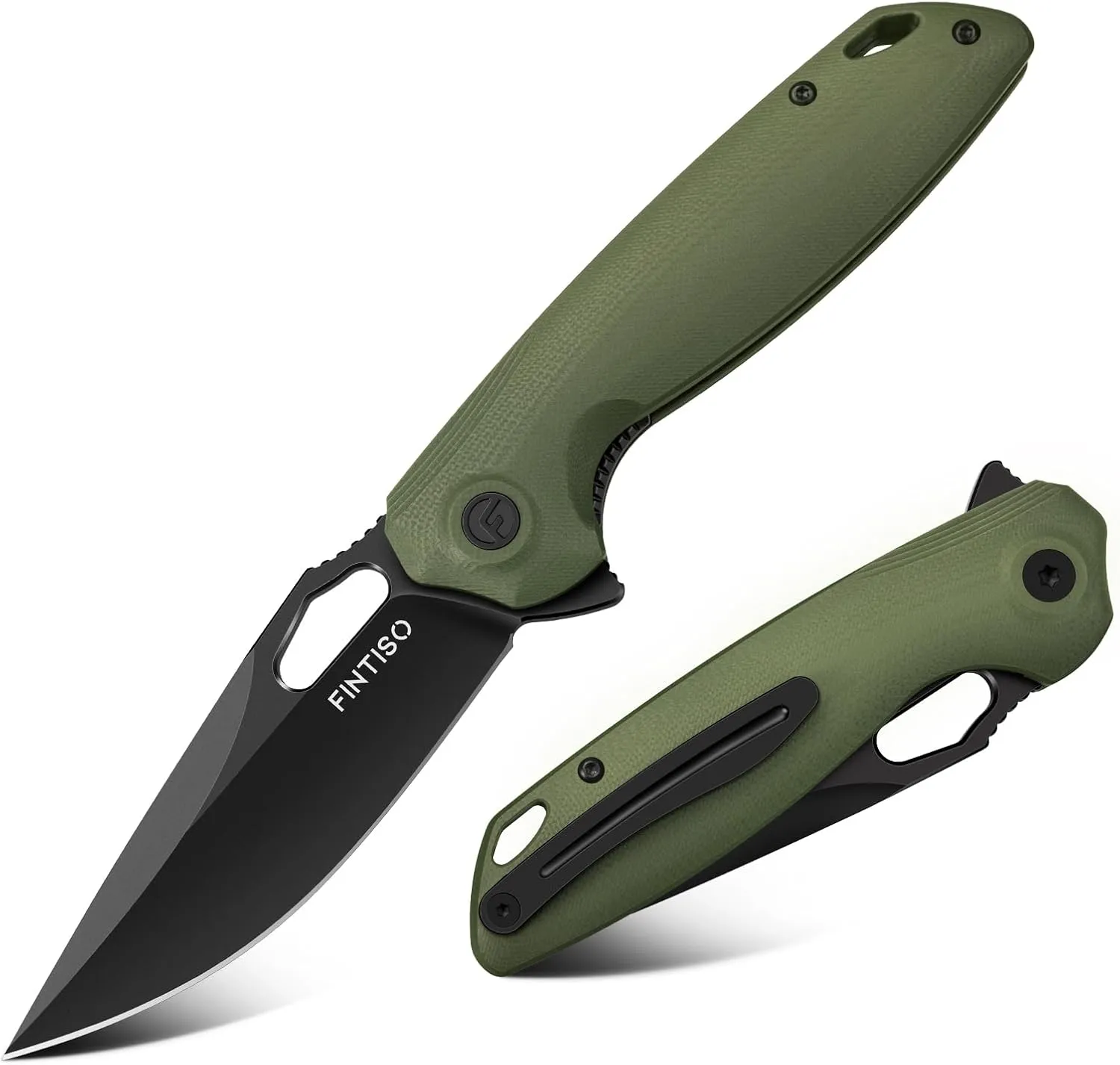 Pocket Knife 3.38" Folding Knife Premium 14C28N Blade with G10 Handle, Camping Survival Hiking Knife, Best Gift for Men Women, Atlas Series