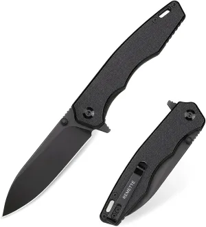 Pocket Knife Handfeel, 9Cr18MoV Blade Folding Pocket Knife with G10 Durable Handle, Everyday Carry EDC Pocket Knife with Pocket Clip, Sharp Home Camping Practical Pocket Knife