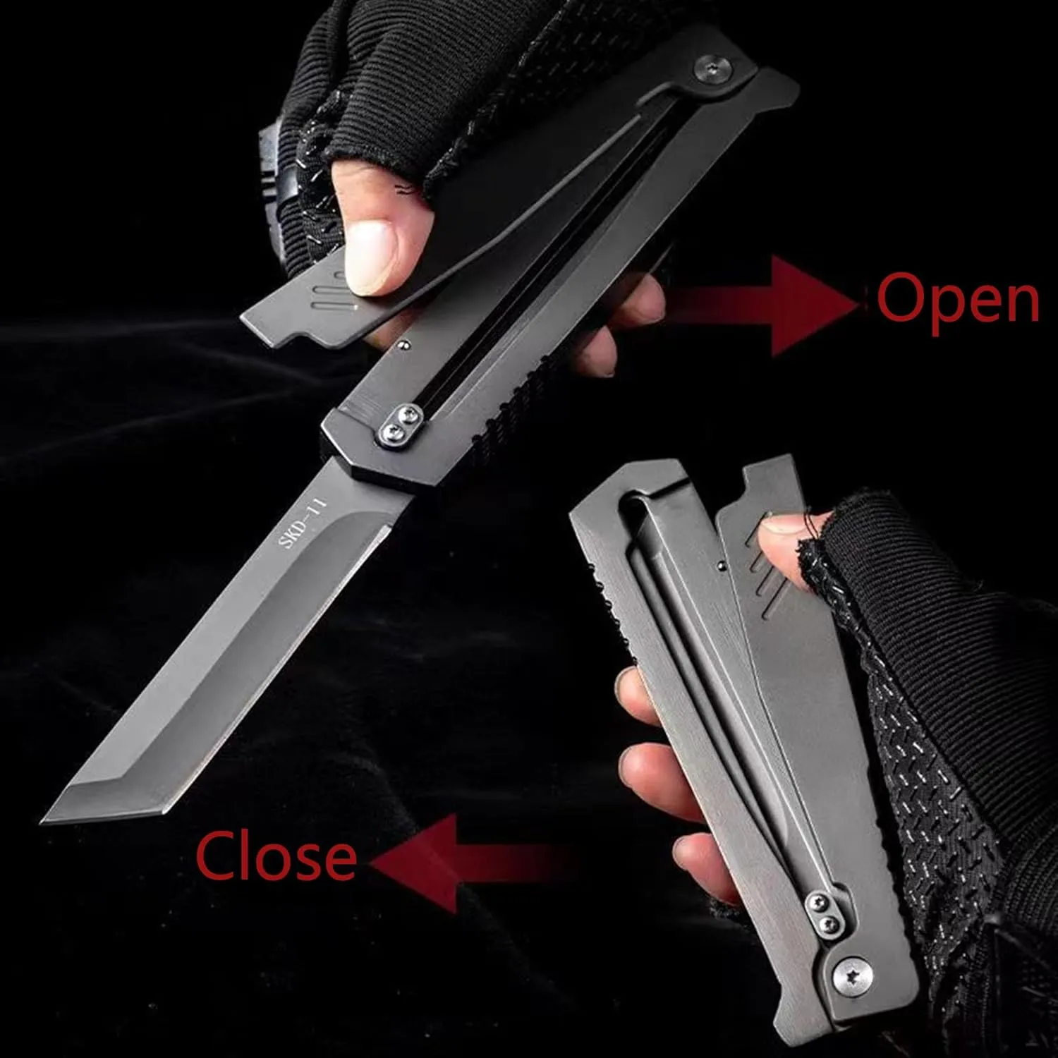 Pocket Knife Stainless Steel Daily Useful Folding Knife Multifunctional EDC Knife (Big and Heavy，Please choose carefully)