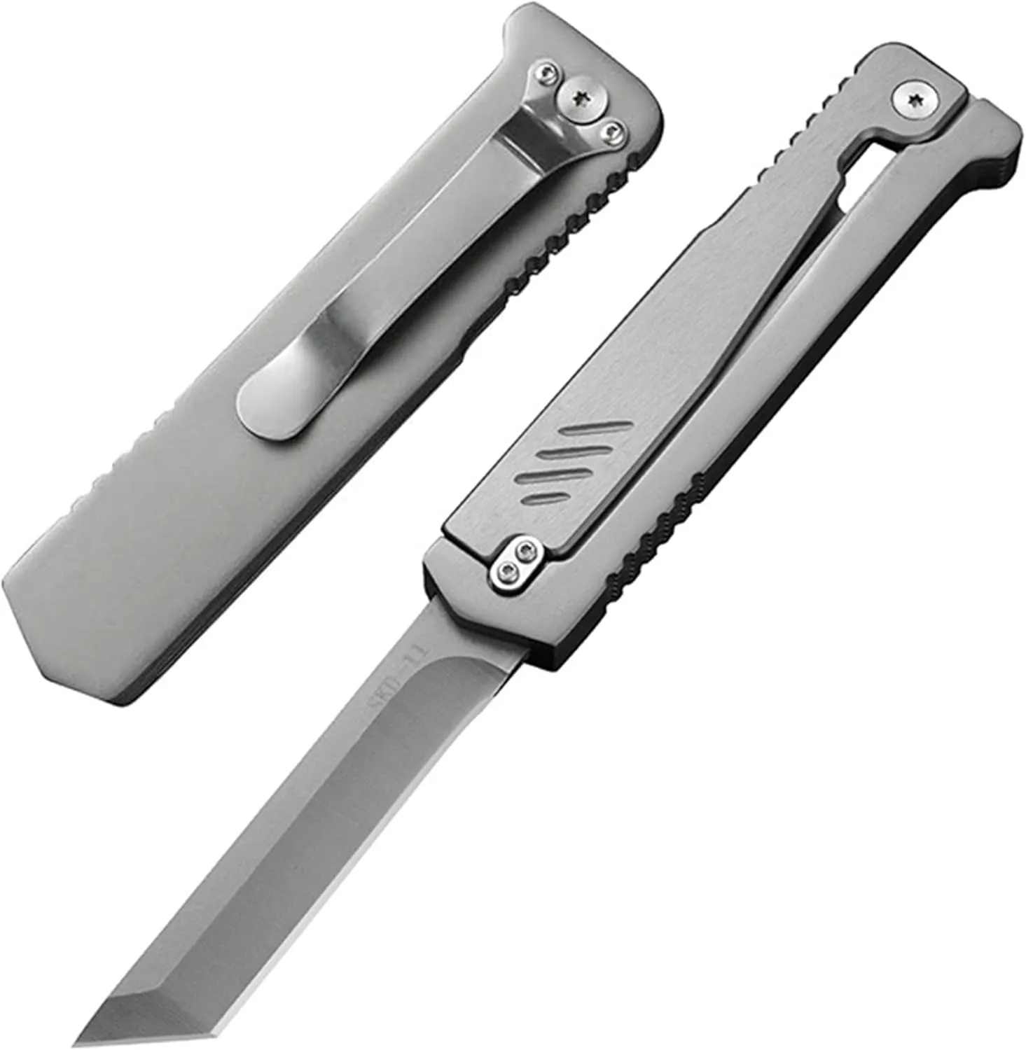 Pocket Knife Stainless Steel Daily Useful Folding Knife Multifunctional EDC Knife (Big and Heavy，Please choose carefully)