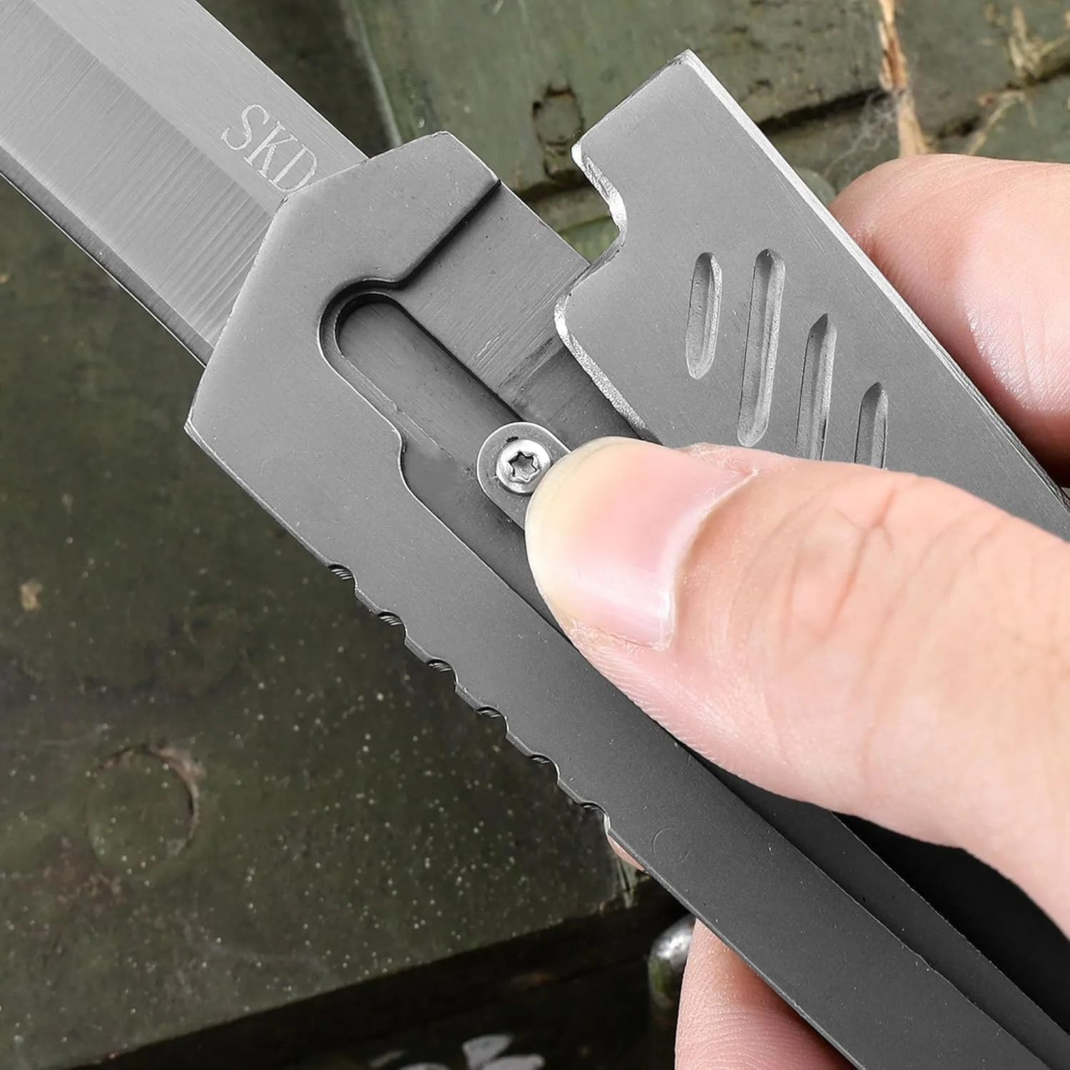 Pocket Knife Stainless Steel Daily Useful Folding Knife Multifunctional EDC Knife (Big and Heavy，Please choose carefully)