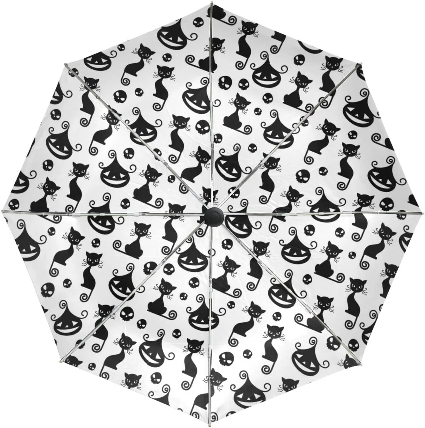 Poeticcity Automatic Folding UPF 50  Anti-UV Rain Umbrella, Auto Open/Close 3 Folds Sun Parasol Canopy Windproof Compact Travel Umbrella