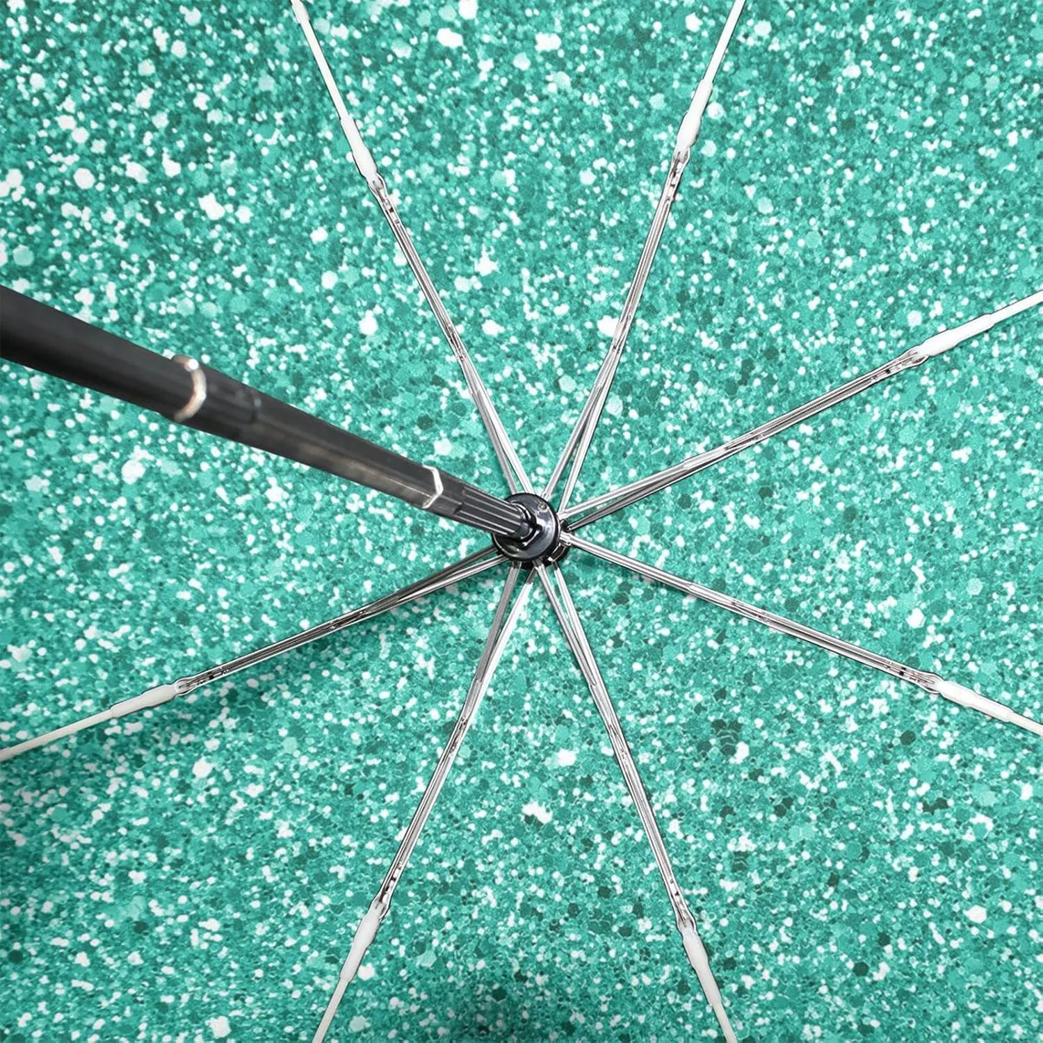 Poeticcity Automatic Folding UPF 50  Anti-UV Rain Umbrella, Auto Open/Close 3 Folds Sun Parasol Canopy Windproof Compact Travel Umbrella