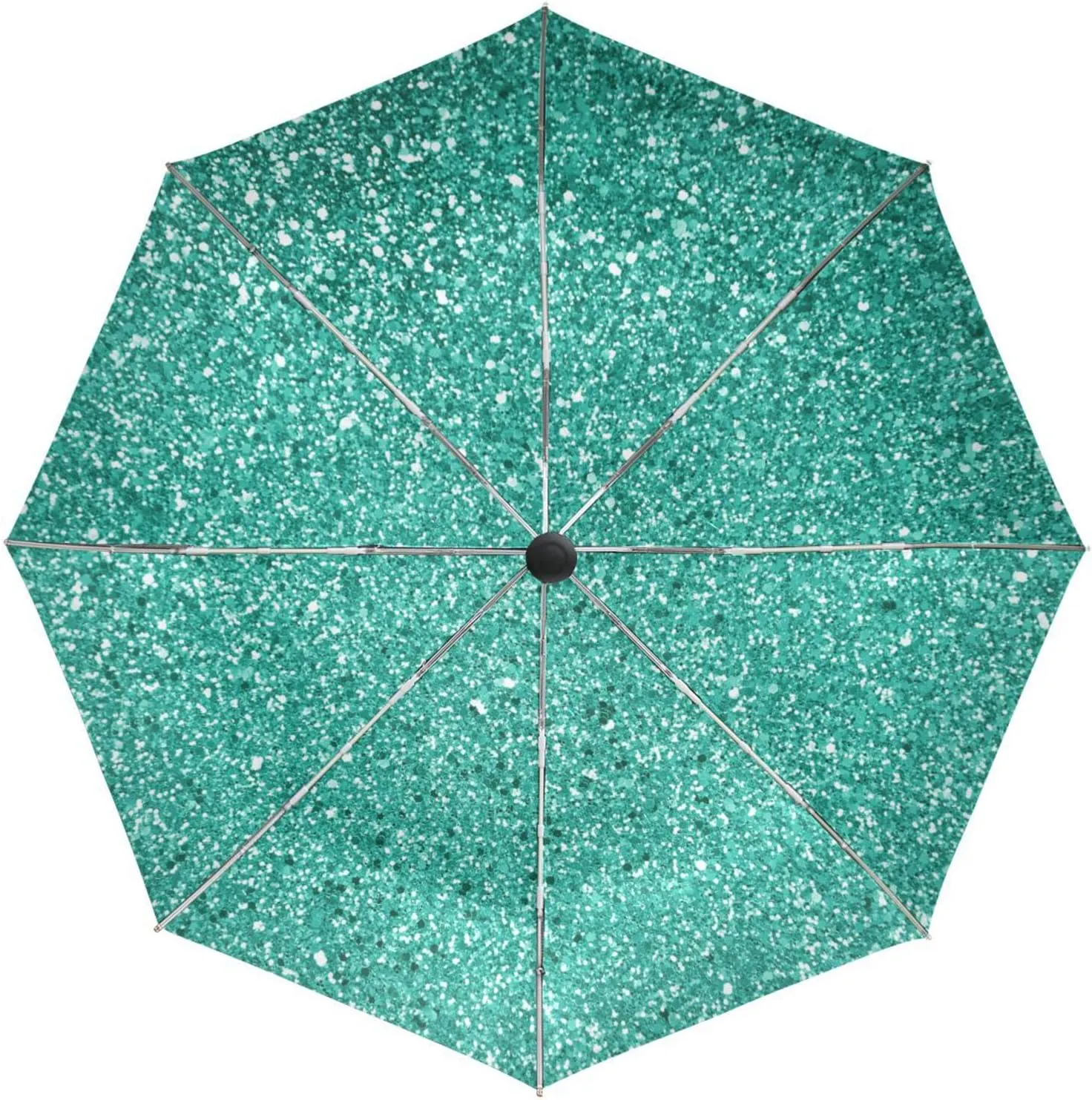 Poeticcity Automatic Folding UPF 50  Anti-UV Rain Umbrella, Auto Open/Close 3 Folds Sun Parasol Canopy Windproof Compact Travel Umbrella