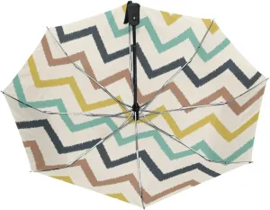 Poeticcity Automatic Folding UPF 50  Anti-UV Rain Umbrella, Auto Open/Close 3 Folds Sun Parasol Canopy Windproof Compact Travel Umbrella
