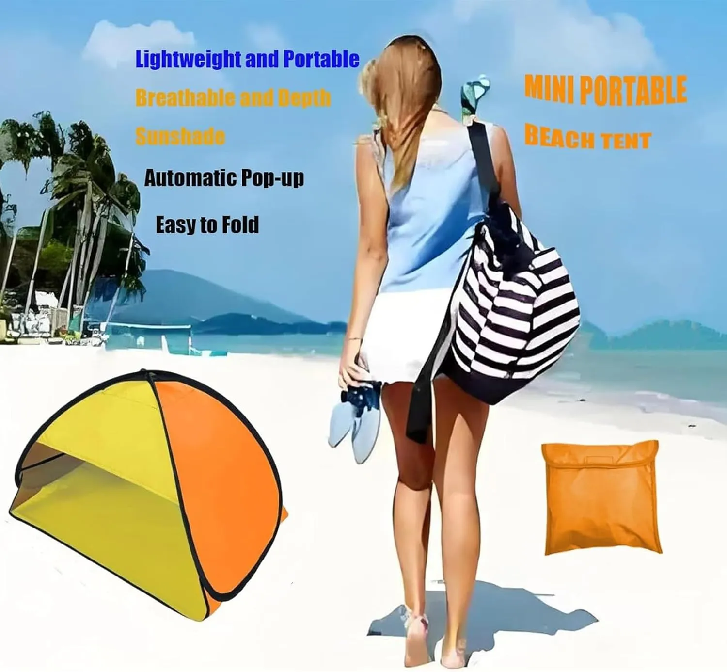 Pop Up Beach Tent for Head | UV Protection Beach Shade Tent for Head,Easy Setup Automatic Sun Shelters for Outdoor Hiking Picnic Sunbathing Fishing