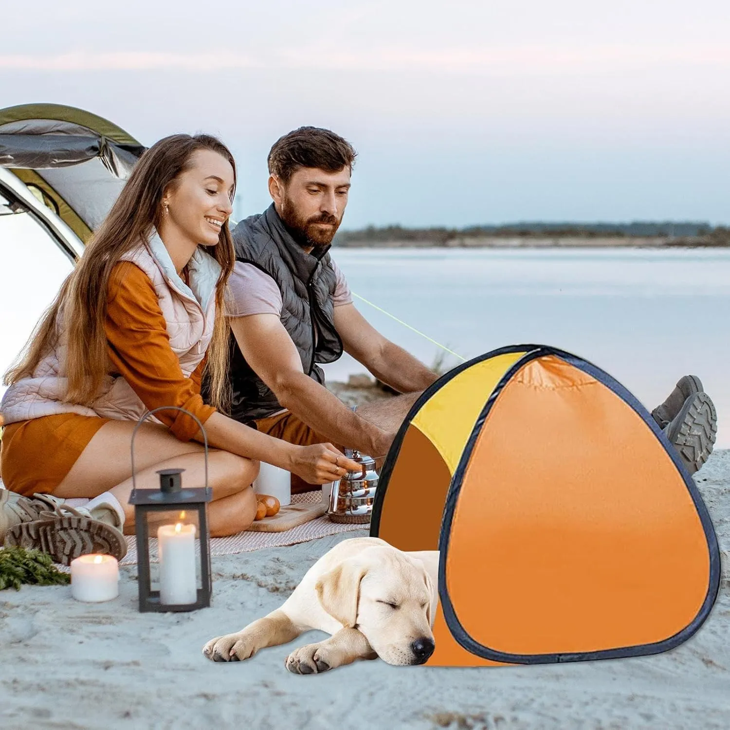 Pop Up Beach Tent for Head | UV Protection Beach Shade Tent for Head,Easy Setup Automatic Sun Shelters for Outdoor Hiking Picnic Sunbathing Fishing