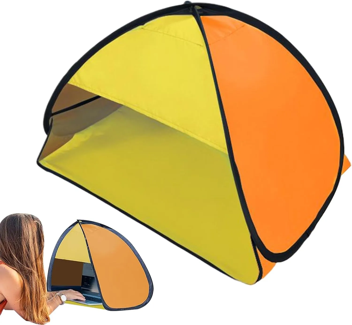 Pop Up Beach Tent for Head | UV Protection Beach Shade Tent for Head,Easy Setup Automatic Sun Shelters for Outdoor Hiking Picnic Sunbathing Fishing