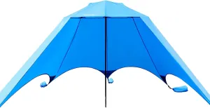 Pop Up Beach Tent, Portable Shade Sun Shelter UPF50  UV Protection for 4 Person Extendable Floor for Fishing Hiking Camping, Waterproof Windproof (Dark Blue)