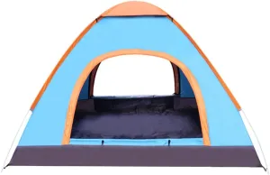 Pop Up Camping Tent 3-4 Person Automatic Tents For Camping Instant Tent Waterproof Windproof Beach Canopy Tent, Backpacking Tent For Camping Hiking Mountaineering ( Color : /Blue , Size : 3-4 person )