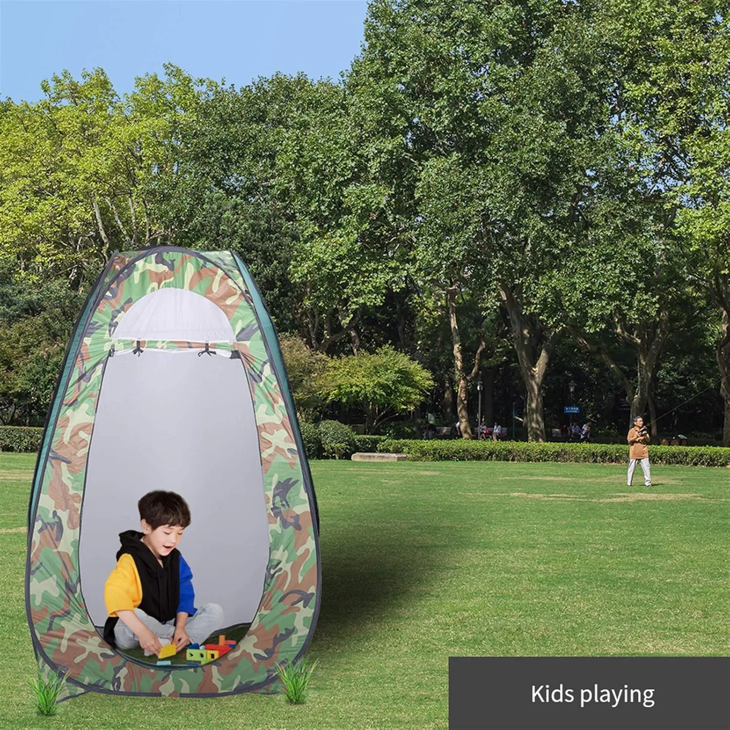 Pop Up Privacy Shower Tent Portable Outdoor Camp Toilet Changing Room Folding Lightweight Sun Rain Shelter Patio Outside Instant Camping Privacy Tent w/Carry Bag