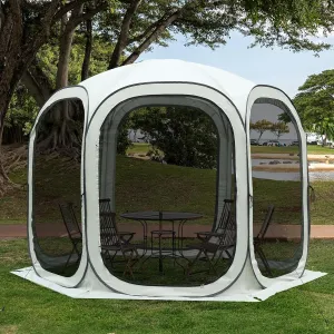 Pop-up Screen House Tent, Portable Screen Room for Outdoor, Pop up Gazebo with Mosquito Netting, Screened in Canopy for Camping for Outdoor Camping/Patio/Backyard (10 * 10ft)