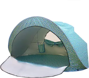 Pop Up Tent, Automatic Pop Up Portable Outdoors Family Beach 3-4 Persons Tent for Family Camping, Fishing, Picnic, Bench