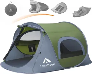 Pop Up Tents for Camping 1 Person Waterproof Military Popup Tent Camping Easy Up Camping Tents Instant Tent