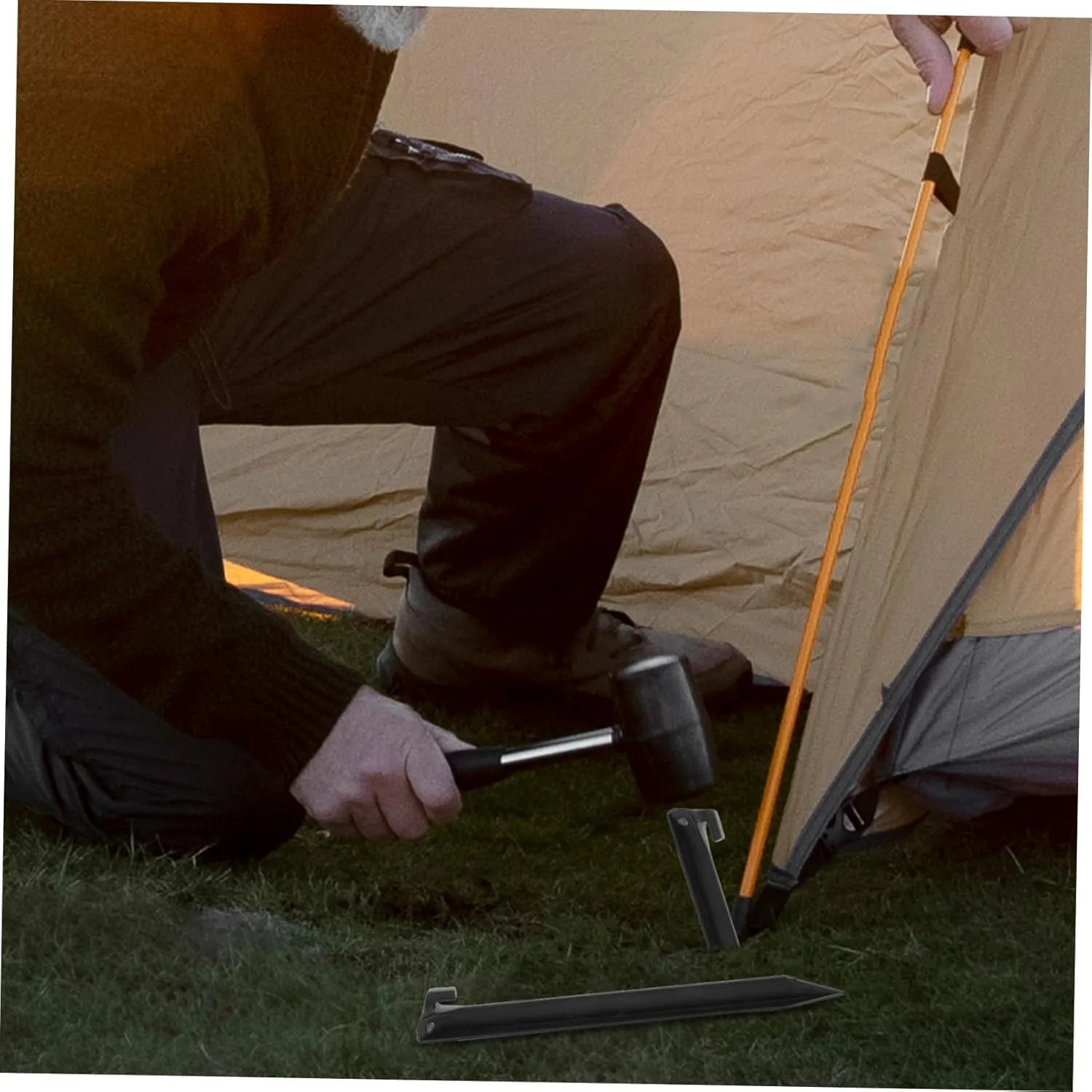 POPETPOP 40pcs Camping Stakes Durable Tent Accessories for Secure Ground Fixing Heavy-Duty Pegs for Outdoor Tents and Tarps Wind-Resistant Design for Camping and Picnics