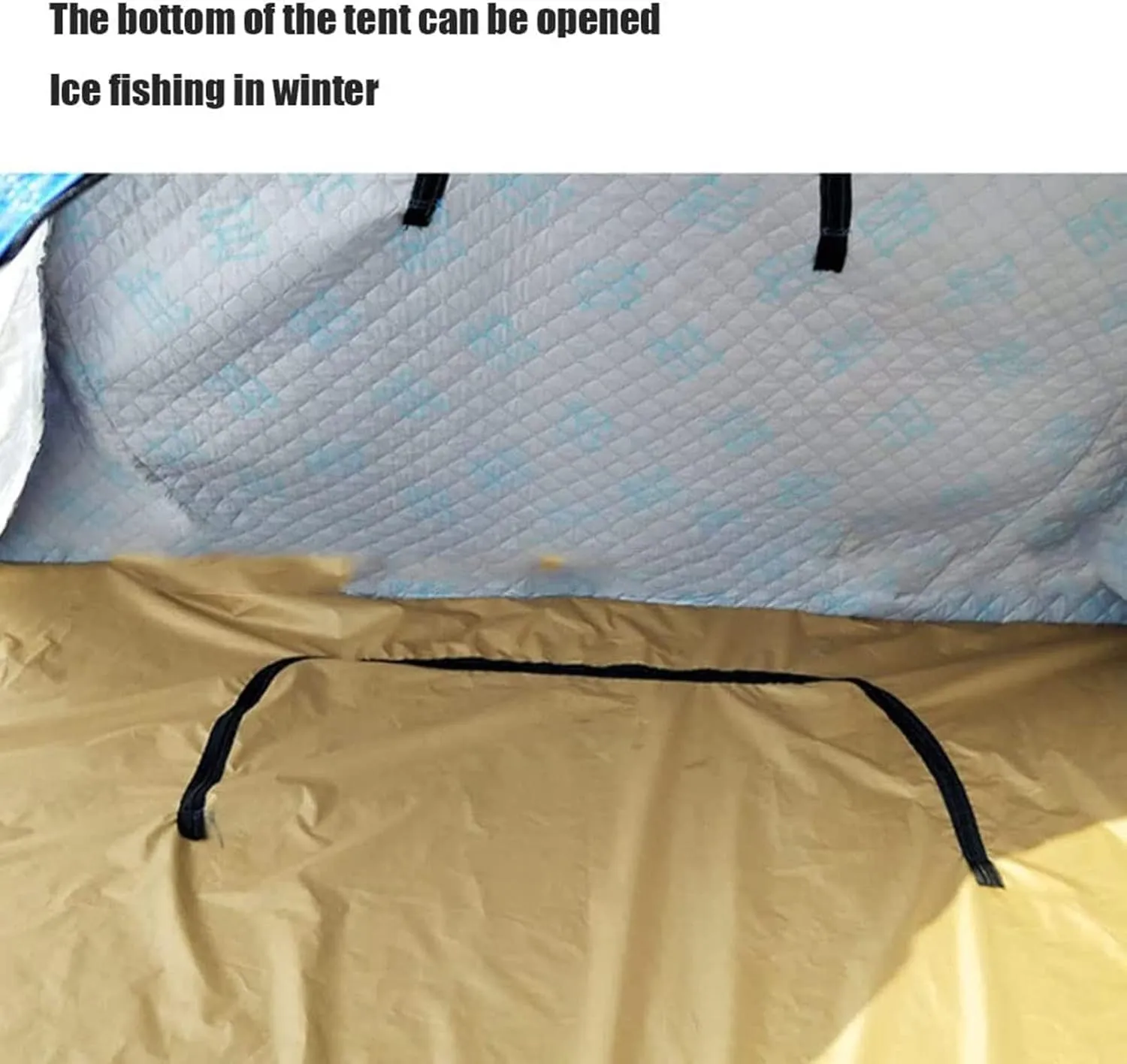 Portable 3 Person Ice Fishing Tent, Outdoor Ice Fishing Shelter Camping Tent Fishing Shanty for Ice Fishing Winter Fishing (C 200X200X160CM)
