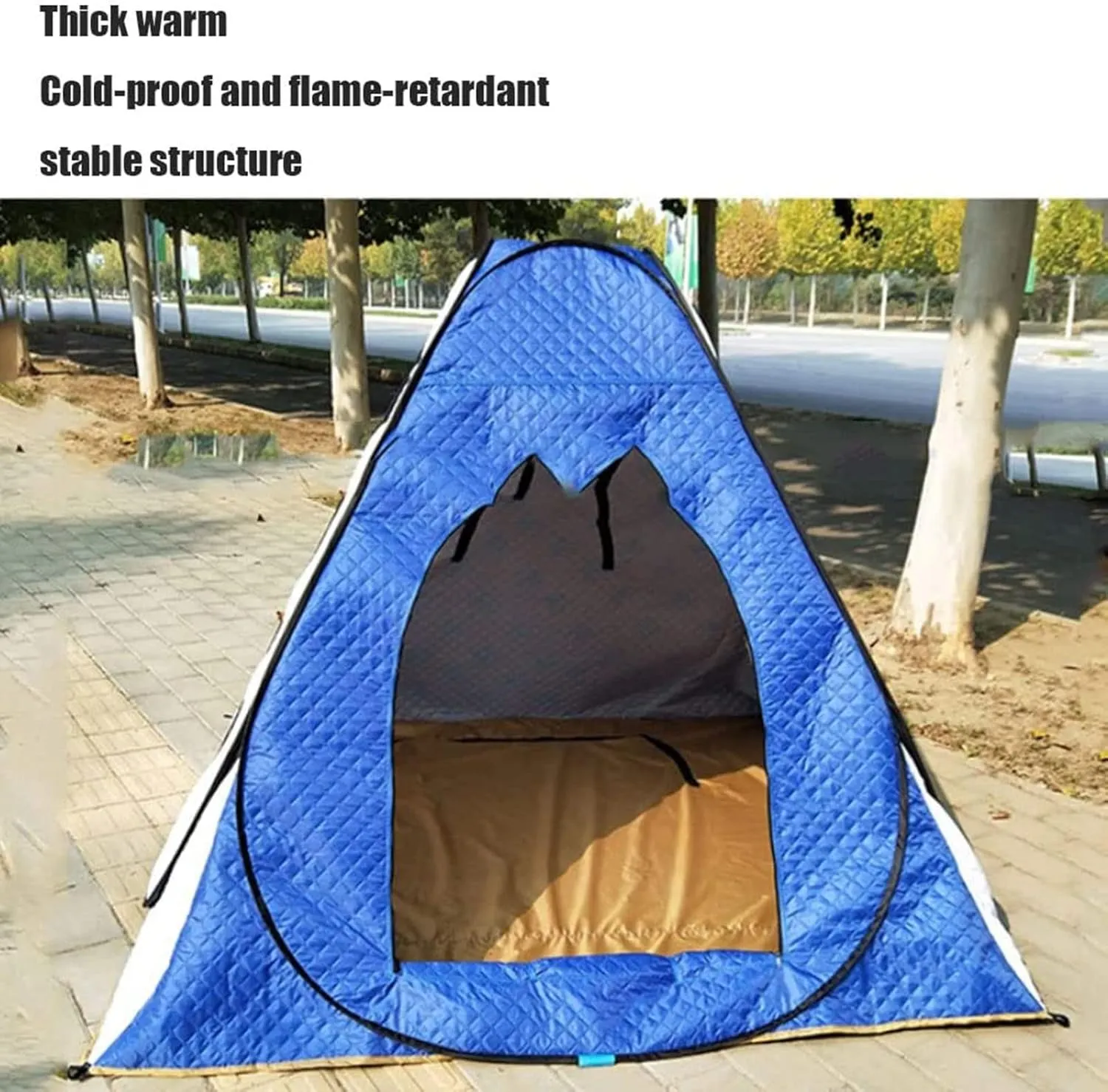 Portable 3 Person Ice Fishing Tent, Outdoor Ice Fishing Shelter Camping Tent Fishing Shanty for Ice Fishing Winter Fishing (C 200X200X160CM)