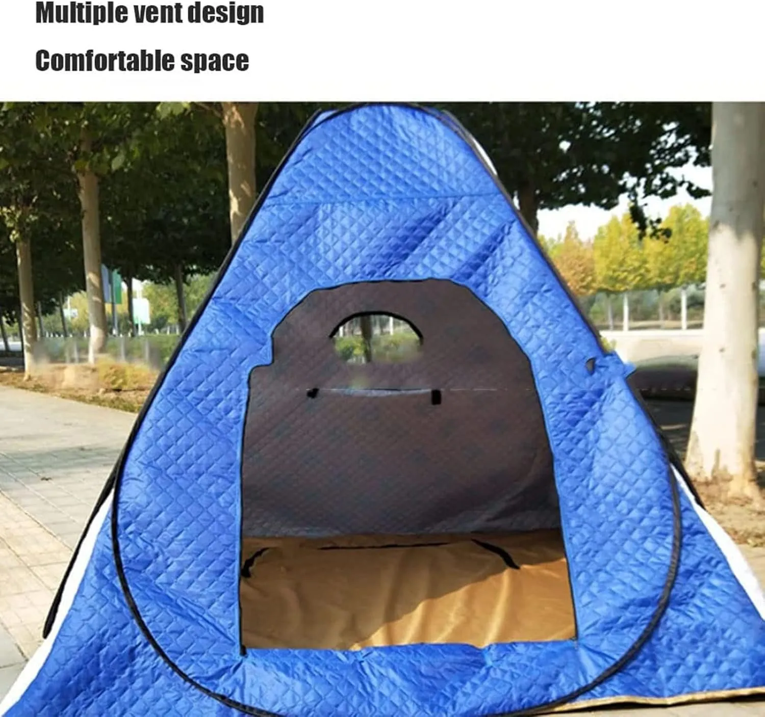Portable 3 Person Ice Fishing Tent, Outdoor Ice Fishing Shelter Camping Tent Fishing Shanty for Ice Fishing Winter Fishing (C 200X200X160CM)