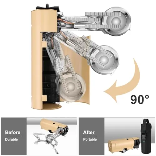 Portable Camping Stove Propane 1400W Gas Stove Collapsible Stove