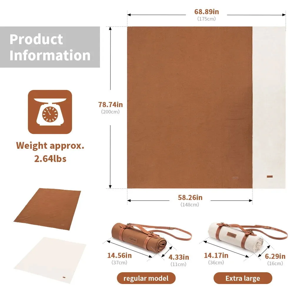 Portable Canvas Picnic Blanket – Ultra-Light, Large, Waterproof Camping Mat