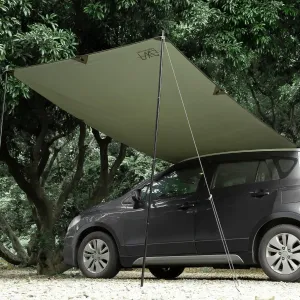 Portable Car Awning for SUV, Vehicle Awning for Camping Van Truck, Needn't Roof Rack Hardwares Waterproof UV50 