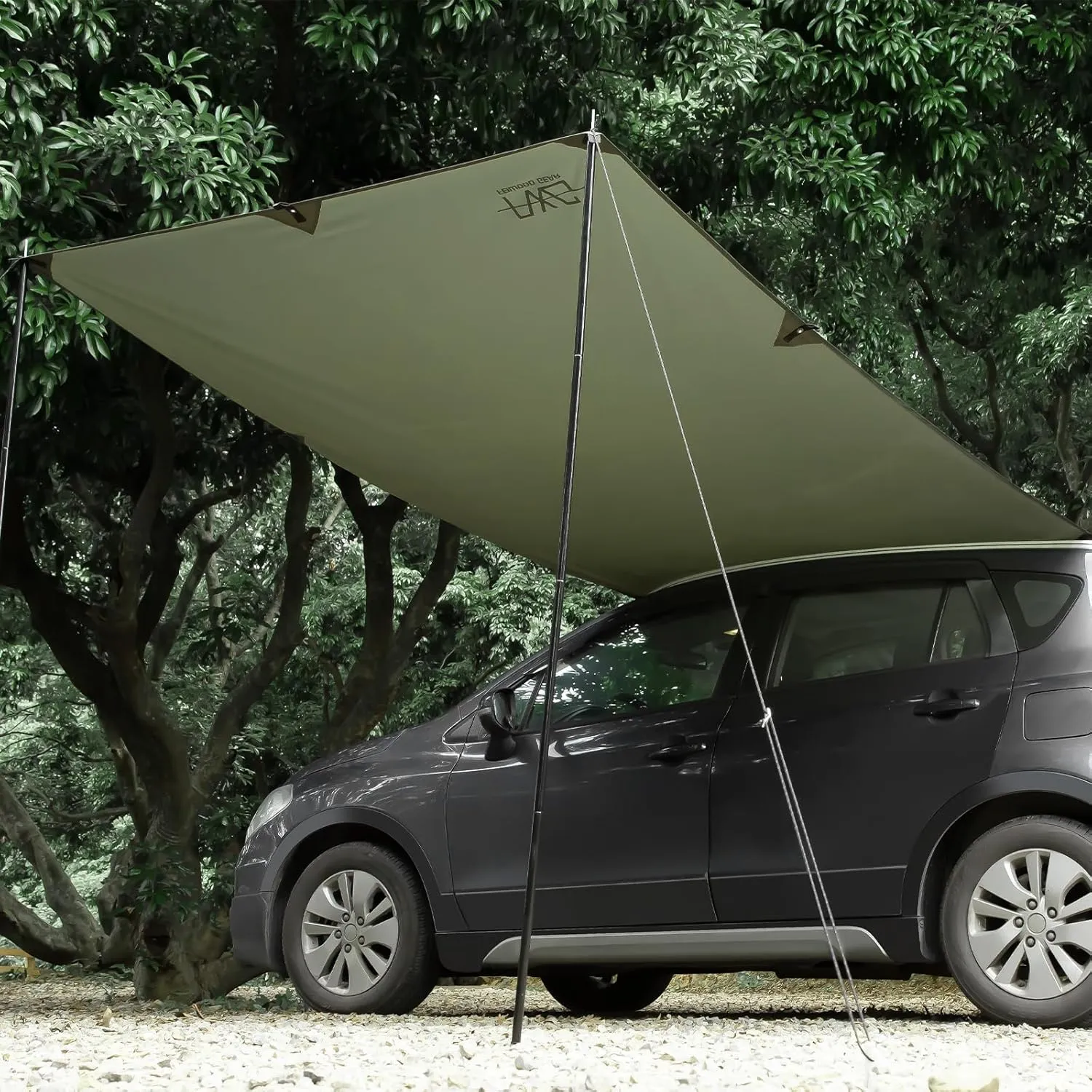 Portable Car Awning for SUV, Vehicle Awning for Camping Van Truck, Needn't Roof Rack Hardwares Waterproof UV50 