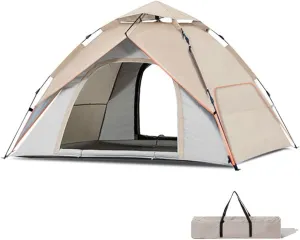 Portable Lightweight Backpacki3-4 Tent, 3 Season Ultralight Waterproof Campitent Large Size Easy Setup Tent for Family Outdoor Hikiand Mountaineering