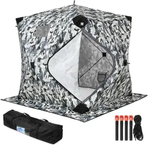 Portable Pop-Up Ice Fishing Shelter Tent Outdoor Dressing Showering Toilet Tent Winter Fishing Tent