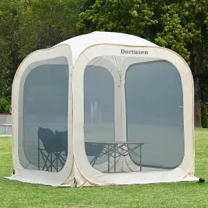Portable Screen House Tent with Mosquito Net - Instant Pop-Up Gazebo Canopy for Camping, Backyard, Patio & Deck - UV Protection Outdoor Shelter (6'X6'X6.6')