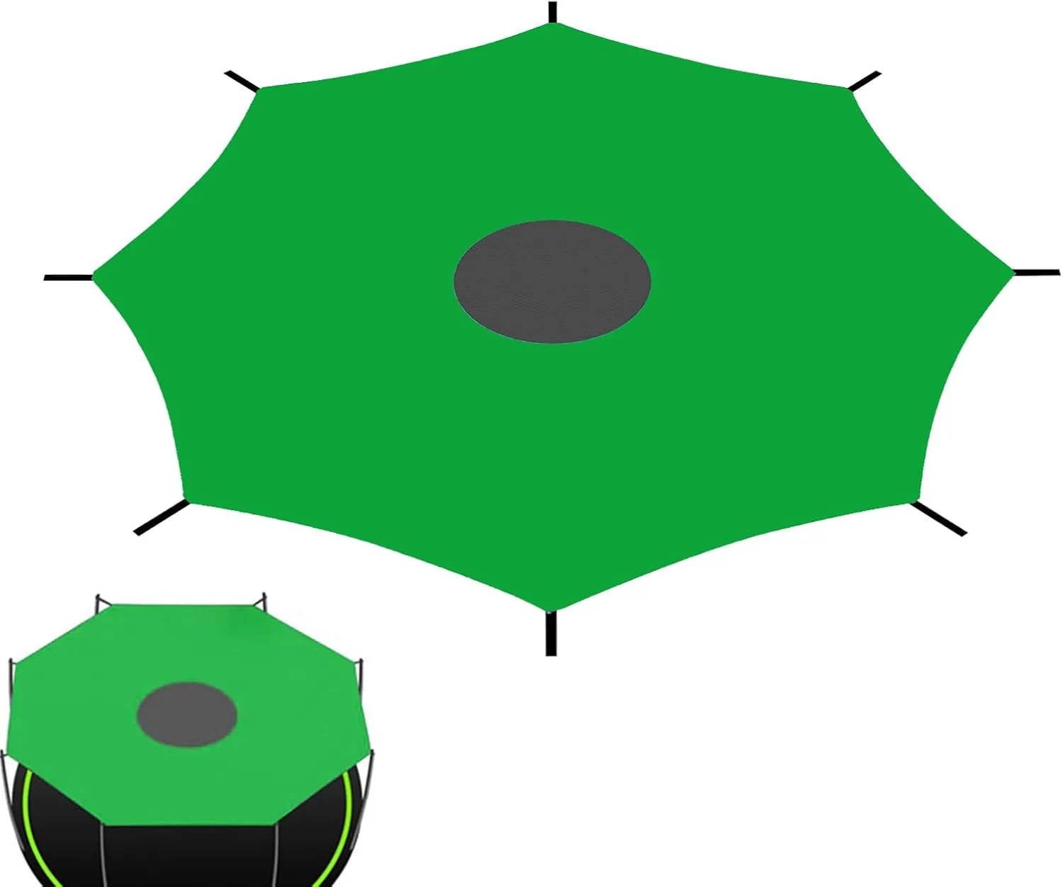 Portable Trampoline Shade Cover - Outdoor Canopy Top, UV Protection Tent | 4.87 meters Waterproof Sun Block Tarp, Heavy Duty Trampoline Shelter, Garden Play Shade During Summer Heat