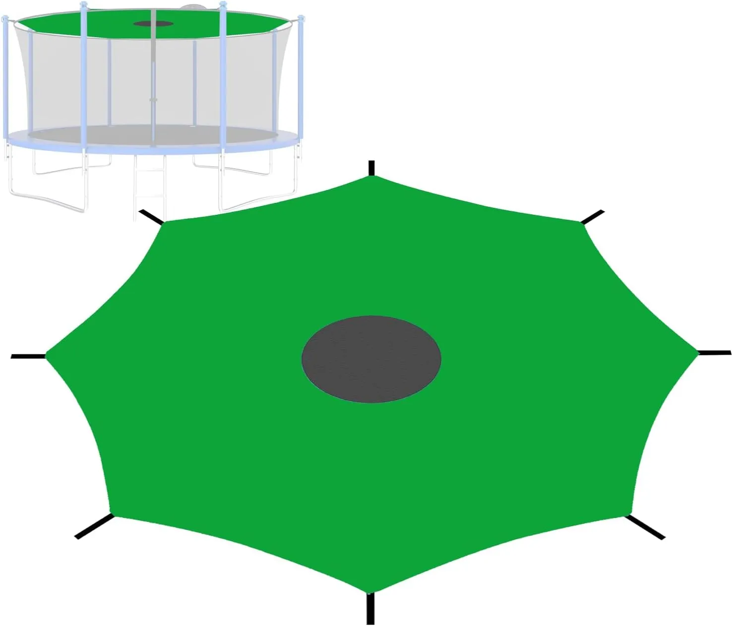 Portable Trampoline Shade Cover - Outdoor Canopy Top, UV Protection Tent | 4.87 meters Waterproof Sun Block Tarp, Heavy Duty Trampoline Shelter, Garden Play Shade During Summer Heat