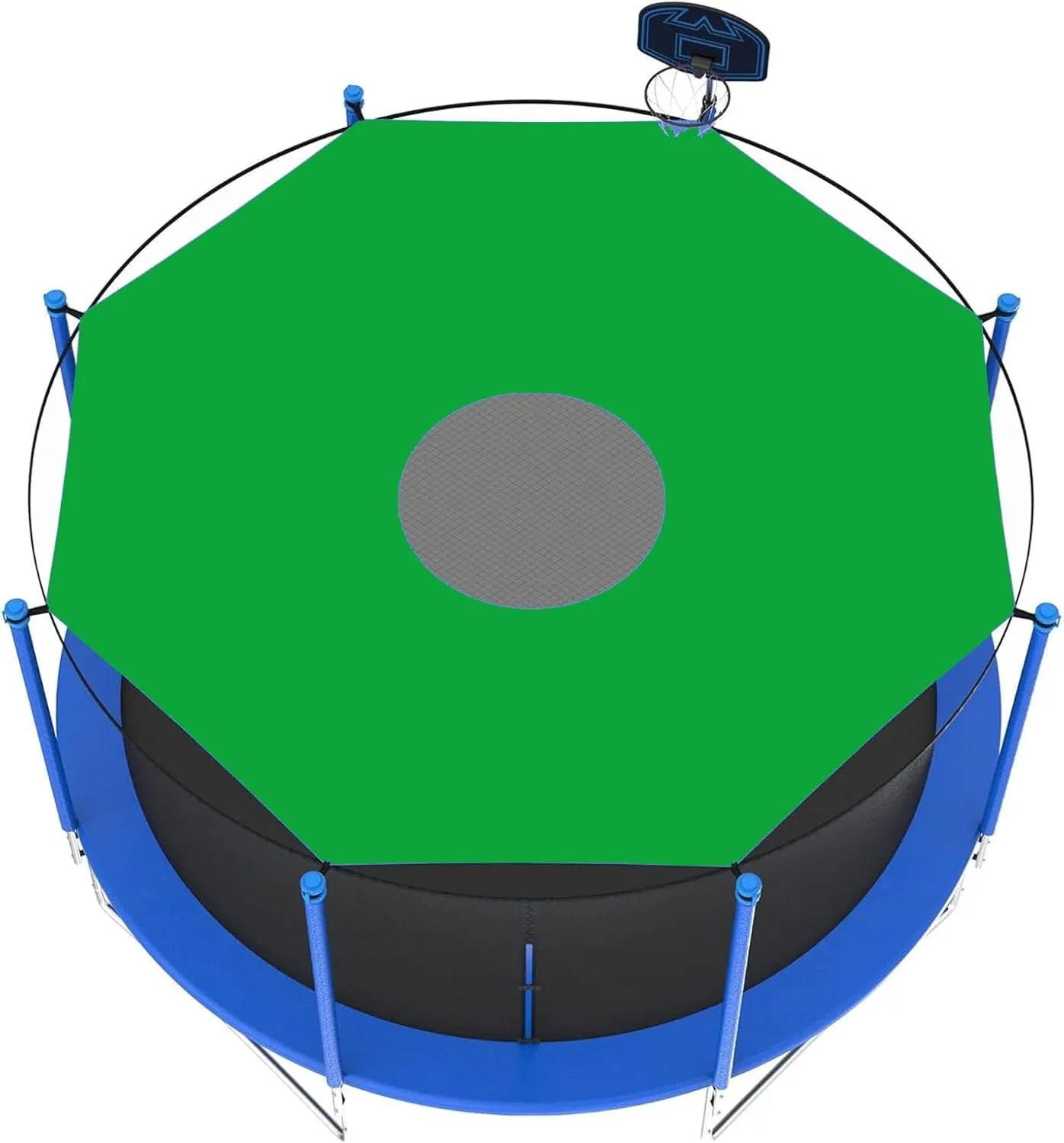 Portable Trampoline Shade Cover - Outdoor Canopy Top, UV Protection Tent | 4.87 meters Waterproof Sun Block Tarp, Heavy Duty Trampoline Shelter, Garden Play Shade During Summer Heat