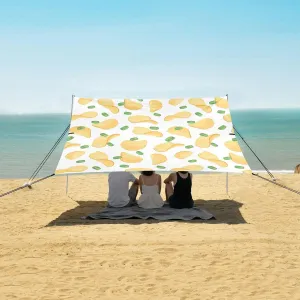Potato Chips Green Onions Beach Canopy Tent Anti-UV & Wind Resistant, Camping Sun Shelter Easy Setup Portable,Outdoor Shade Tents with Sandbags,Sand Shovels,Ground Pegs & Stability Poles